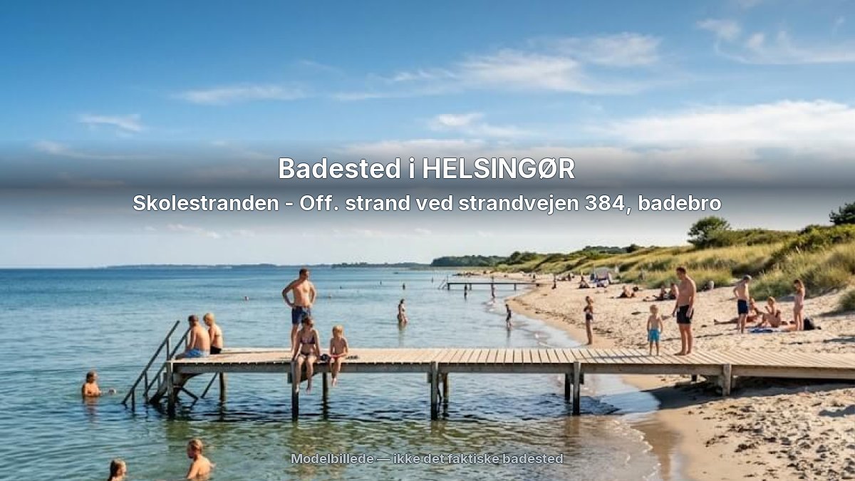 Skolestranden - Off. strand ved strandvejen 384, badebro